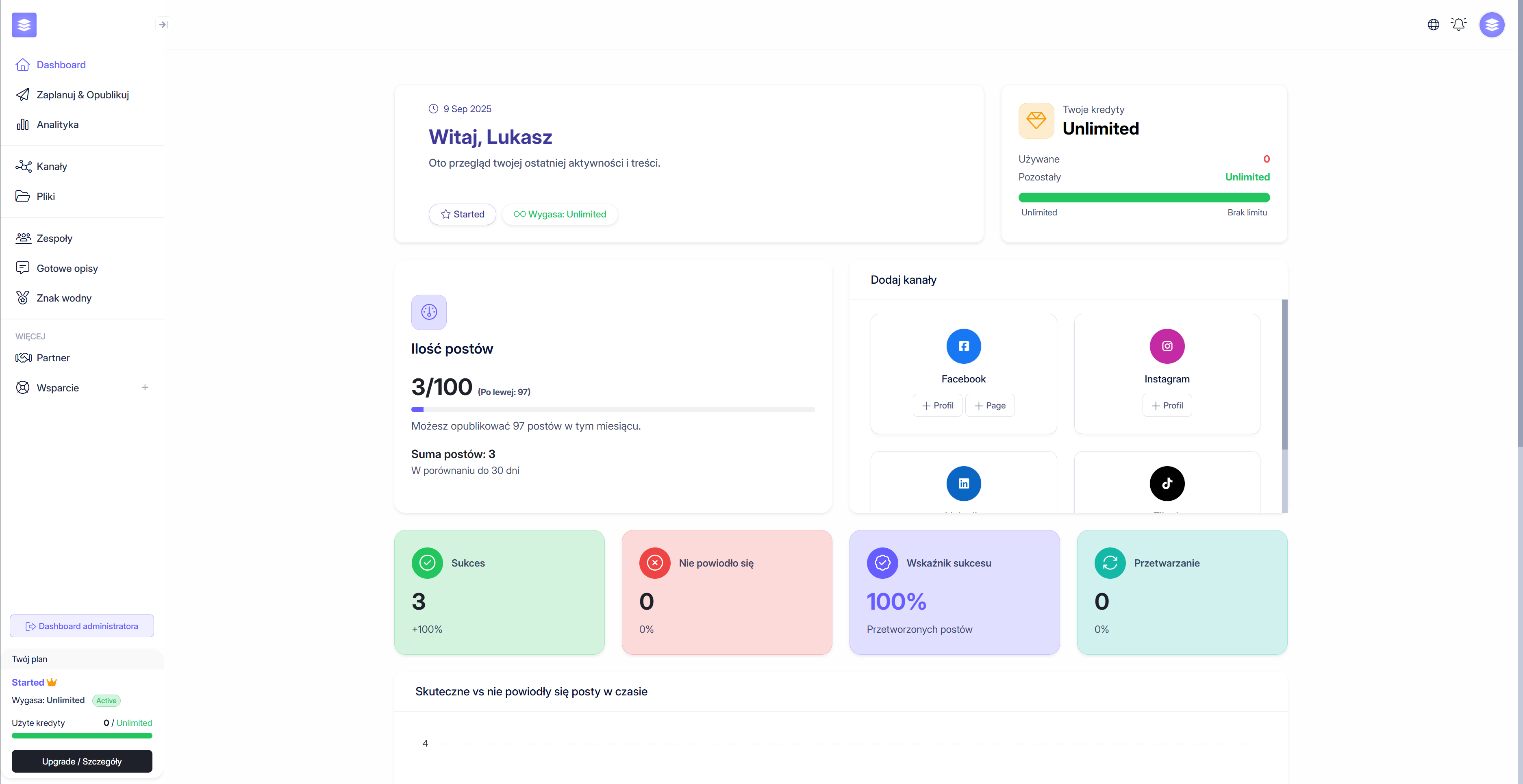 Instrukcja: Jak dodać konto Facebook i Instagram do platformy